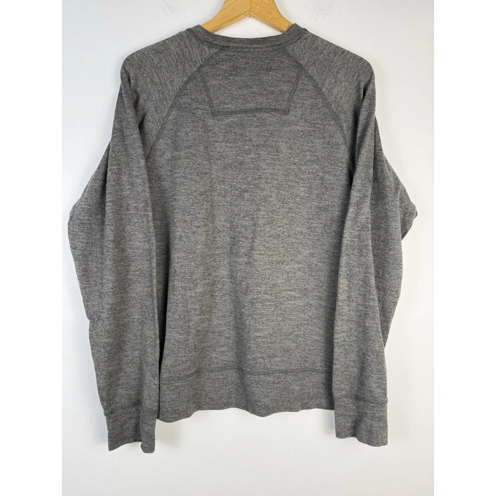 The North Face Copperwood Crewneck Raglan Long Sleeve Gray Men's Small Logo